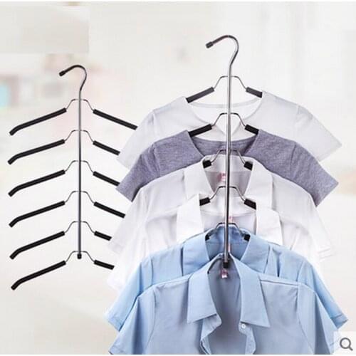 3pcs/lot multi-functional clothing rack with a garment hanger and a clothes hanger 6 layers