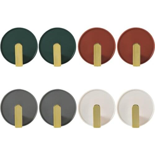 4Pcs/Set Luxurious Wall Mounted Plastic Hooks Key Plug Holder Household Self-Adhesive Cable Organizer Multifunction Jewelry Clot