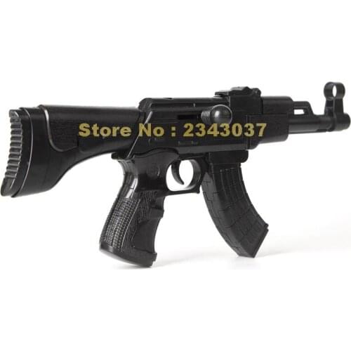 Ak-47 72pcs military sniper rifle gun can emit plastic with bullets building blocks Toy