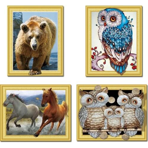 Special Design Diamond Paintings 3D Cubism Visual Effect Diamond Embroidery Cross Stitch kit with printed frame Home wall Decor