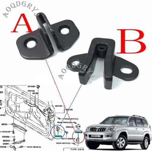 Car Accessories Trunk tailgate Door lock limit Car Door Stop Cover Fit For Toyota Land Cruiser Prado LC120 FJ120 2003-2009