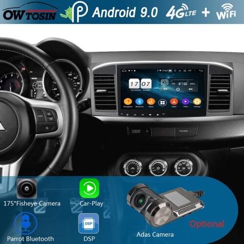 10.1" IPS 8Core 4G+64G Android 9.0 Car Multimedia Player For Mitsubishi Lancer 2015 2016 GPS Radio Stereo Parrot BT DSP CarPlay