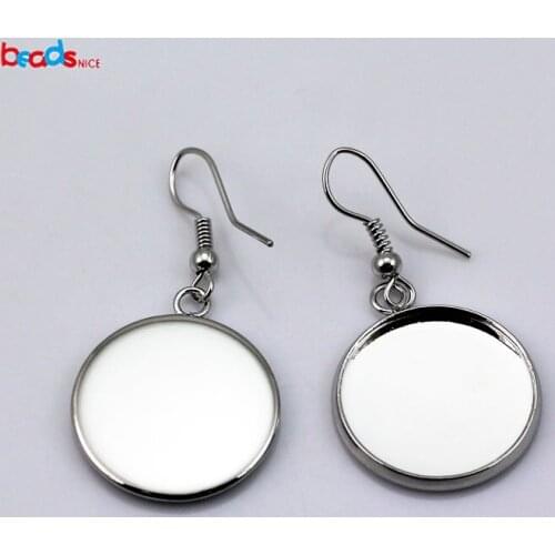 Beadsnice 26765 fashion brass diy Earrings wholesale all size cabochon earring base blanks for Drop Earrings making