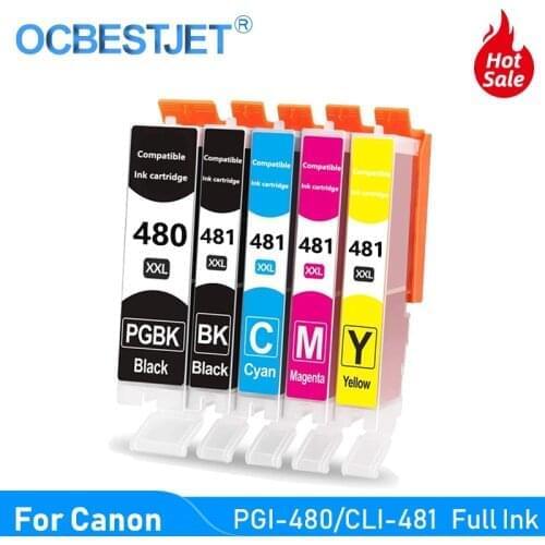 PGI-480 CLI-481 XXL Ink Cartridge For Canon PIXMA TS704 TS6140 TS8140 TS8240 TS8340 TS9140 TS9540 TS9541C Printer PGI-480XXL