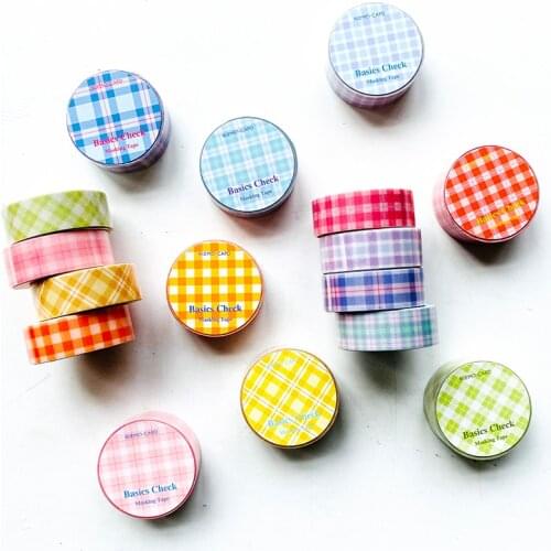 3m Basics Check Series Retro Design Masking Tape Scrapbooking Decorative Washi Tape Diary Notebook Album DIY Craft Stationery