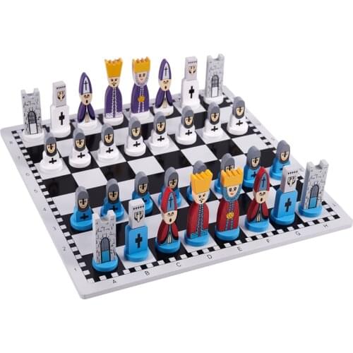 Wooden Chess Childrens Gifts Cartoon Modeling Chess Toys