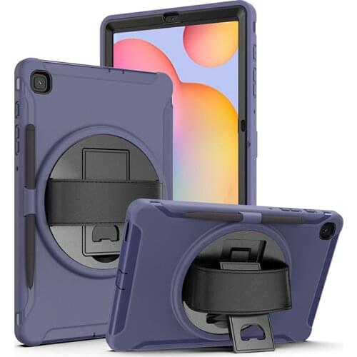 Kids Case for Samsung Galaxy Tab S6 Lite Silicone Case P615/P610 10.4" Shockproof Stand Cover with Hand Strap+Pen