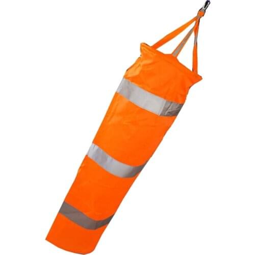 Two 24" Windsock -Stop Orange Wind Measurement Sock with Reflective Belt