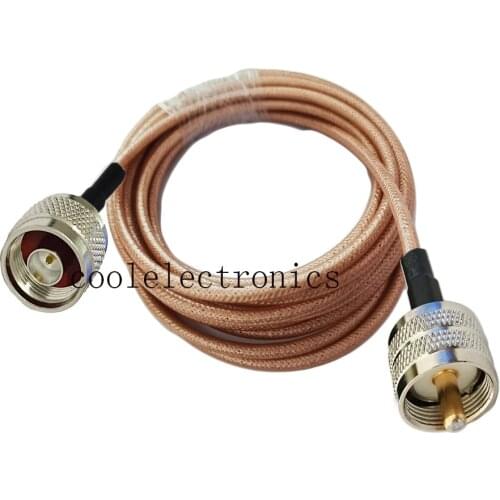 UHF PL259 Male to N Male RG400 Double Shielded Copper Braid RF Coaxial cable 50ohm 10/15/20/30/50CM 1/2/3/5/10M