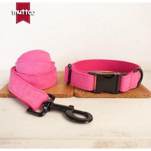 MUTTCO retailing convenient to walk the collar THE PINK adjustable pet necklace for small large dog leash 5 sizes UDC076H