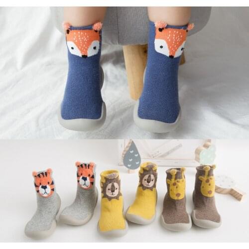 Baby Boy Girl Shoes Autumn Winter Spring Infant Nonslip Sock Kid Soft Rubber Sole Sock Toddler Shoes Anti-slip Floor Socks Shoes