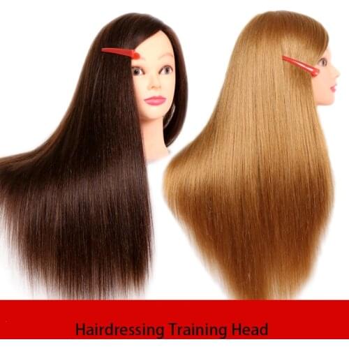 80% Real Blonde Hair Hairdressing Head Professional For Practise Hairstyle Head Doll Cosmetology Mannequin Head With Free Stand