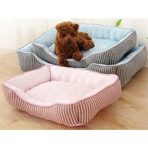 Portable Car Dog Mat Cooling Summer Pet Pad Cat Blanket Sofa Breathable Pet Kennel Washable Cushion For Small Medium Large Puppy