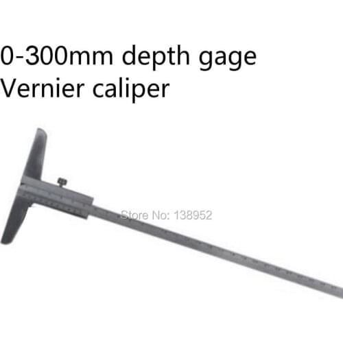 300mm 12" Depth Vernier Caliper Gauge Depth Caliper Gauge Depth Measuring Tool 0-300mm