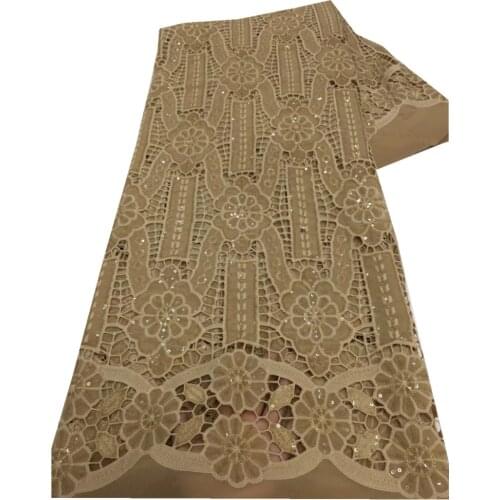 SJ Lace Milk Silk Lace African Guipure Lace Fabric 2021 High Quality Lace Nigerian Cord Lace Fabrics For Wedding Party Sew x3-77