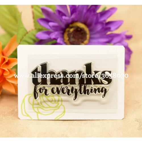 Thanks for everything Scrapbook DIY photo cards account rubber stamp clear stamp transparent stamp 4.5x7.5cm 8052509