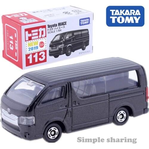 Takara Tomy Tomica No.113 Toyota Hiace Scale 1/64 DieCast Car Model Kit Hot Pop Magic Baby Toys For Children Collectibles