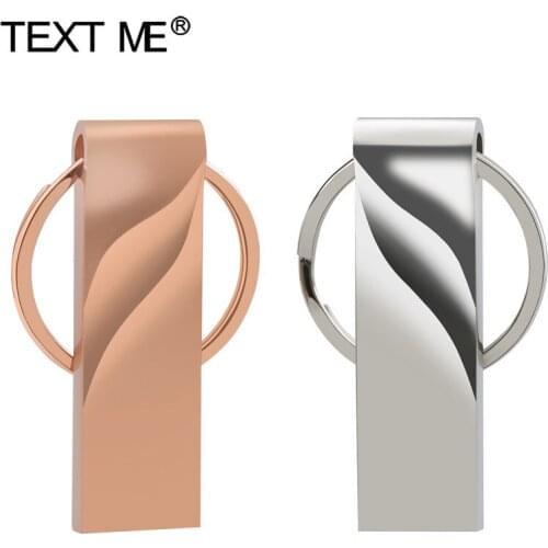 TEXT ME 32GB usb 2.0 Flash Disk Pendrive 64GB 2.0 usb Memory Stick16GB 8GB 4GB USB Stick Pen Drive Metal