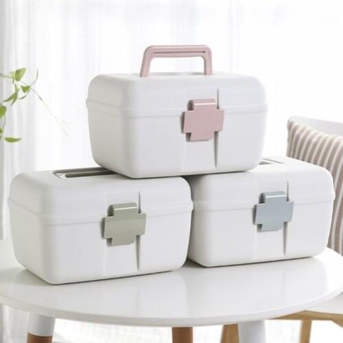 Large-capacity household Multi medicine box Portable Medicine Chest Cabinet Double Layer Health Box Home Holder First Aid Kit