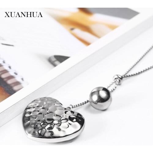 XUANHUA Stainless Steel Jewelry Woman Vogue 2019 Pendant Heart Necklace Jewelry Accessories Charm Bohemian Mass Effect