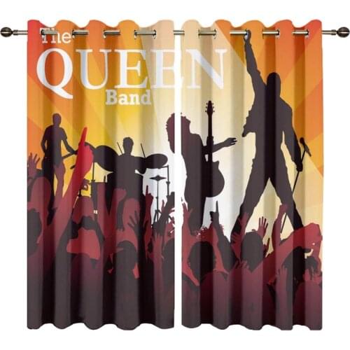 Queen Printed Window Curtains for Living Room Bedroom Custom Window Treatment Room Darkening Drapes kitchen Curtain