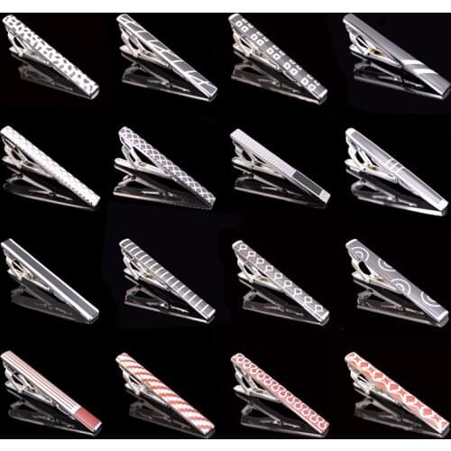 Free shipping, 30 kinds of high quality tie clip new fashion mens business tie clip suit shirt red black silvery tie clip