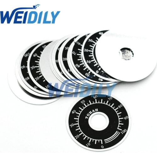 20PCS/LOT 0-100 WTH118 potentiometer knob scale digital scale can be equipped with WX112 TOPVR