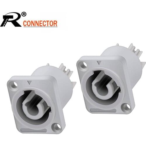 10pcs/lot 3 Pin Powerconnector Female Jack Panel Mount NAC3MPA NAC3MPB AC Power Chassis for Stage Light LED Connector 20A/250V