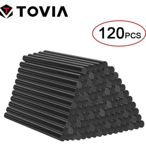 TOVIA 120pcs Black Hot Melt Glue Sticks for Hot Melt Glue Gun Craft Album Alloy Accessories Repair Tools