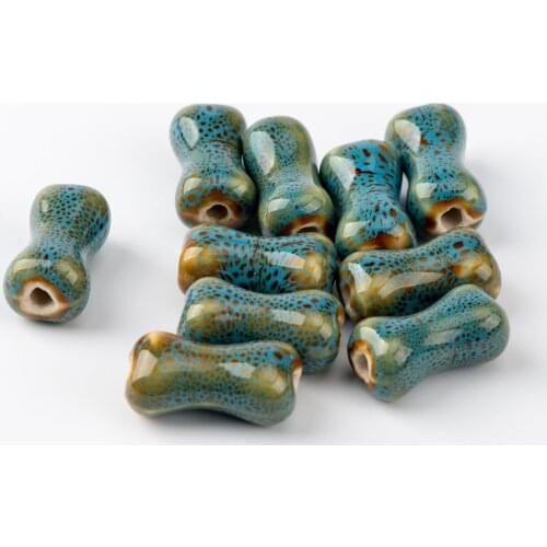 Bone Shape Quality Ceramic beads For earrings making beads jewelry Specail Ceramic Beads 10pieces/lot #A319B