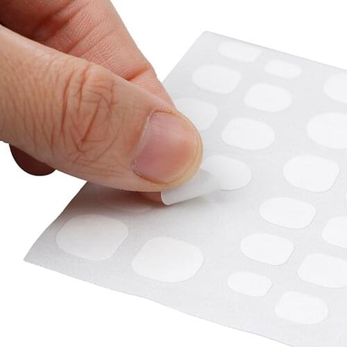 240pcs/10sheet DIY Nail Tip White False Nails Tool Double Sided Self Adhesive Sticker Waterproof False Art Extension Glue Tool