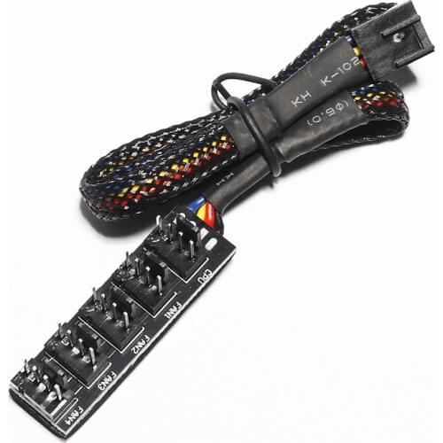 40cm 1 To 5 4-pins PWM Fan CPU Hub Computer PC Case Chasis Cooler Power Extension Cable Splitter Adapter Controller