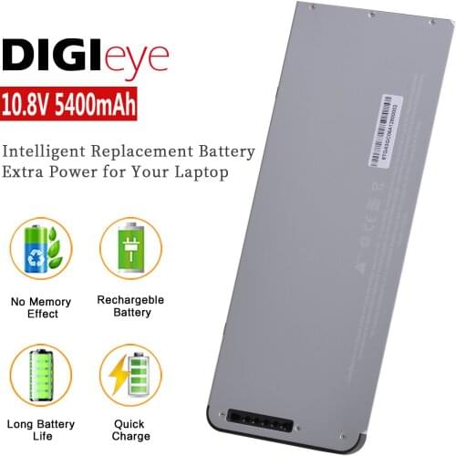 A1278 10.8V 5400mAh A1280 Laptop Battery for Apple MacBook 13" A1278 (2008 Version) MB466LL/A MB466 MB771LLA MB771