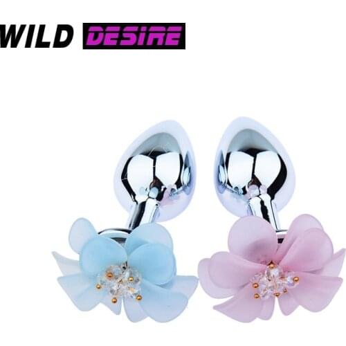 New Small Big 3 Size Metal Anal Plug Couple toys Flower Butt Plug Erotic Toys Strapon Anal Plug for Women Men Sex Toys Sex Shops