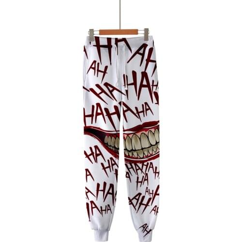 Novelty Popular Haha Joker Sweat Pants Men/Women 3D Joggers Pants Trousers Hip Hop Fashion Casual Long Pantalon Sweatpants