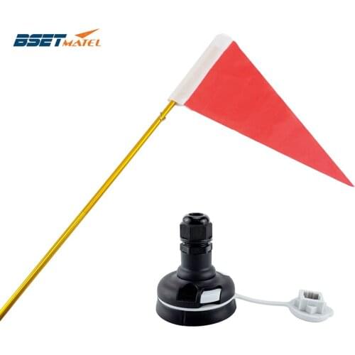 BSET MATEL 1.2m Safety Boat Flag Base Kit With Mount Base Fishing Canoe Kayak DIY Inflatable Dinghy Rowing Marine Accessories
