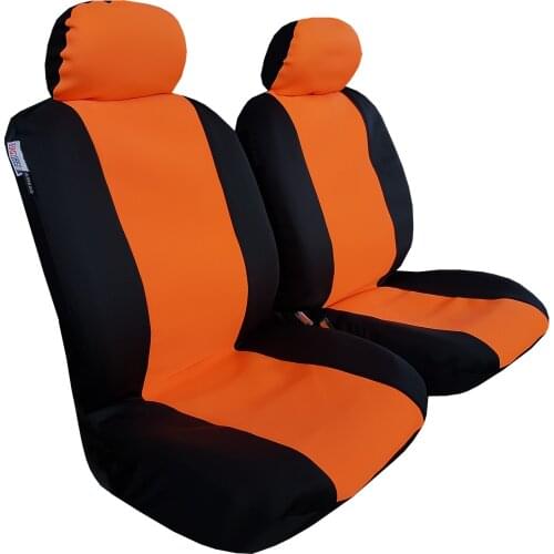 Neoprene Seat Covers, Wetsuit Seat Covers For Cars Trucks SUVs Vans, Orange Black Neoprene Truck Seat Covers