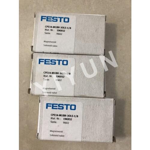 CPE14-M1BH-5/3E-QS-8 196900 CPE14-M1BH-30LS-1/8 196932 CPE14-M1BH-5/3G-1/8 196937 FESTO Solenoid valve Pneumatic components