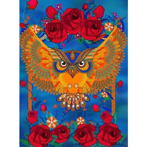 Rose owl The wooden puzzle 1000 pieces ersion jigsaw puzzle white card adult childrens educational toys