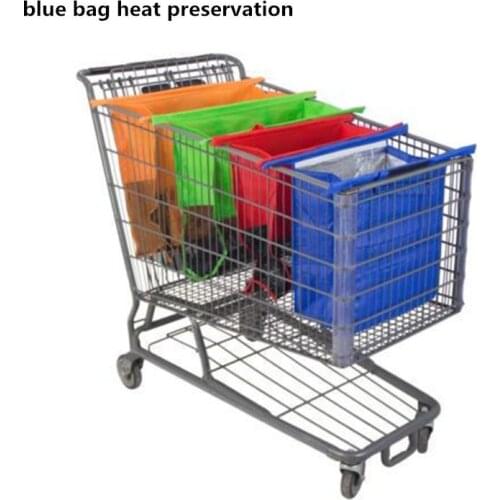 Hot Sale 4PCS/Set Shopping Cart Trolley Bags Foldable Reusable Grocery Shopping Bag Eco Supermarket Bag