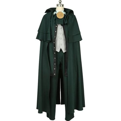CostumeBuy Fate Grand Order Cosplay FGO Monte Cristo Edmond Dantes Costume Full set with Hood Halloween Outfits Custom Made