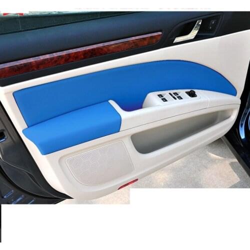 Microfibre Leather Doors Panel Center Armrest Protective Cover For Skoda Superb CAB152