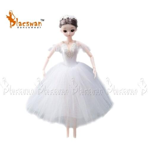 La Sylphide Ballerina Doll 12" height Ballet Doll in White Romantic Tutu Girls Car Decorations Home Ornaments Gift for Kids AC22