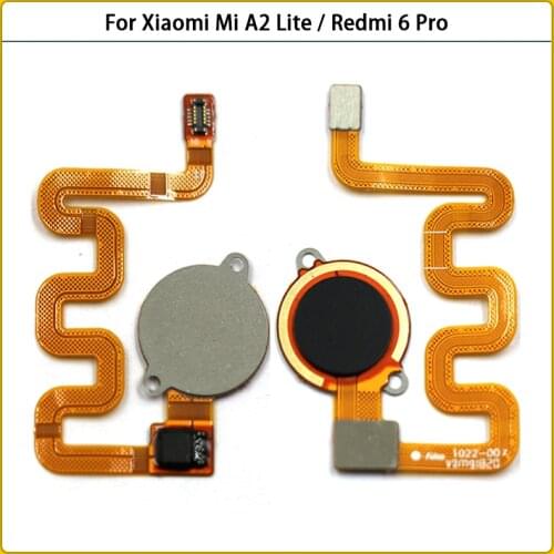 New Fingerprint Sensor Ribbon For Xiaomi Mi A2 Lite / Redmi 6 Pro Home Button Identification Flex Cable