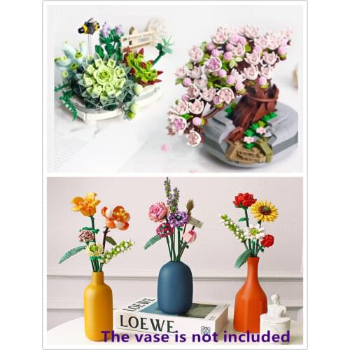 LOZ mini Blocks 1657 1658 1659 Kids Building Blocks Girls Toys Flowers Puzzle Women Gift Home Decor