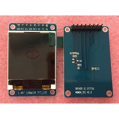 Maithoga 1.44 inch 8P 65K TFT LCD Module ST7735 Drive IC 128(RGB)*160 SPI Serial Interface 4 IO (No Test Board)