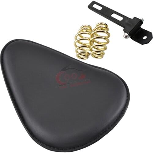 Motorcycle 3" Spring Bracket Front Driver Solo Seat For Harley Sportster Kawasaki Suzuki Chopper Bobber Custom