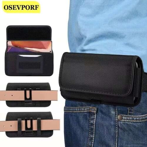 Men Mobile Phone Waist Bags Belt Small Pouch Cell Phone Flip Oxford Cloth Storage Waist Purse Casual Travel Pack Male Phone Bag