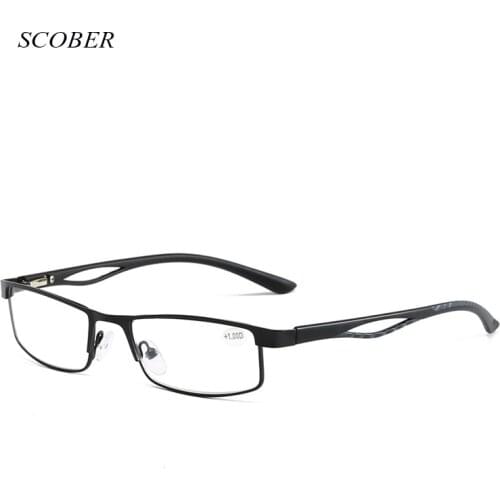 Fashion business reading glasses men Alloy frame Elegant reading glasses women presbyopic eyewear