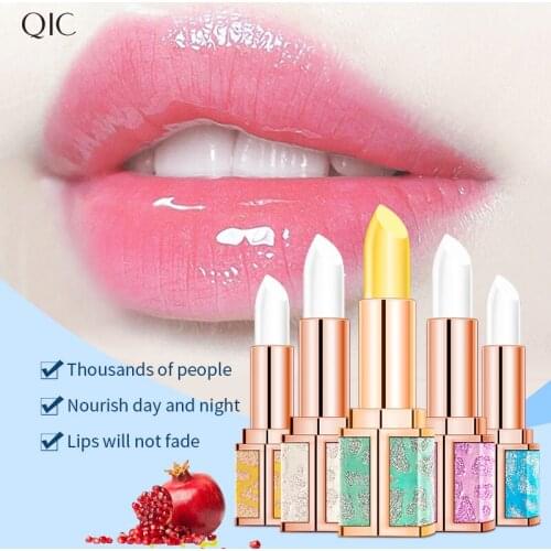 QIC Moisture Fruit Honey Plant Lip Balm Long Lasting Natural Lipstick Color Mood Moisturizing Lipstick Anti Aging Nourish